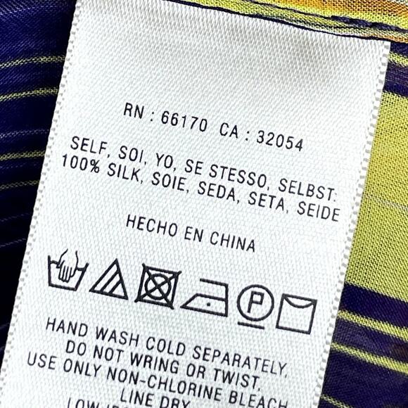 Anthropologie Leifsdottir 100% Silk Colorful Abstract Blouse Size 8 - Picture 9 of 9